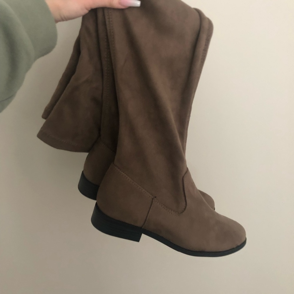 Thigh High Brown Boots - Size 6